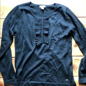 Lacoste black ruffle sweater